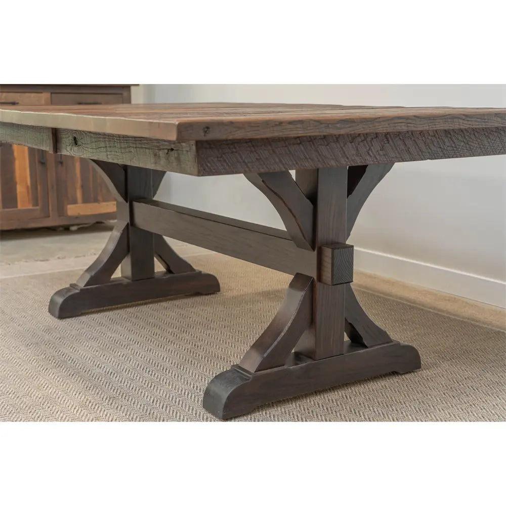 Farmhouse Trestle Base Dining Table
