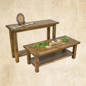 Hand Hewn 48 Sofa and Coffee Table