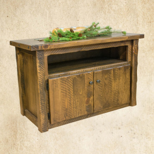 Hand Hewn 48 TV Stand 2 doors and shelf