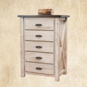 Hand Hewn with x 5 Drawer Chest