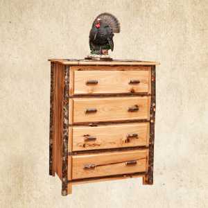 Hickory 4 Drawer Chest