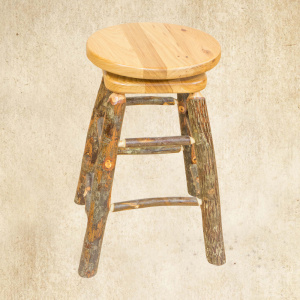 Hickory Bar Stool with Swivel