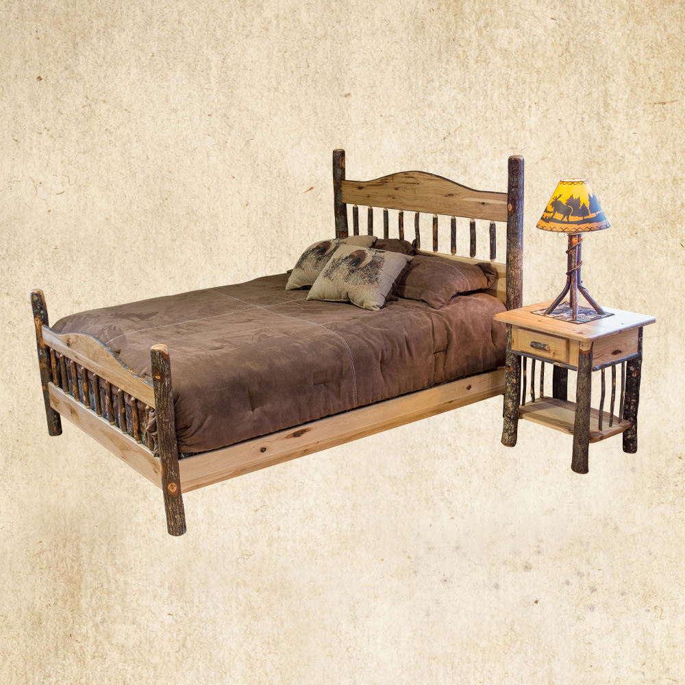Hickory Panel Bed
