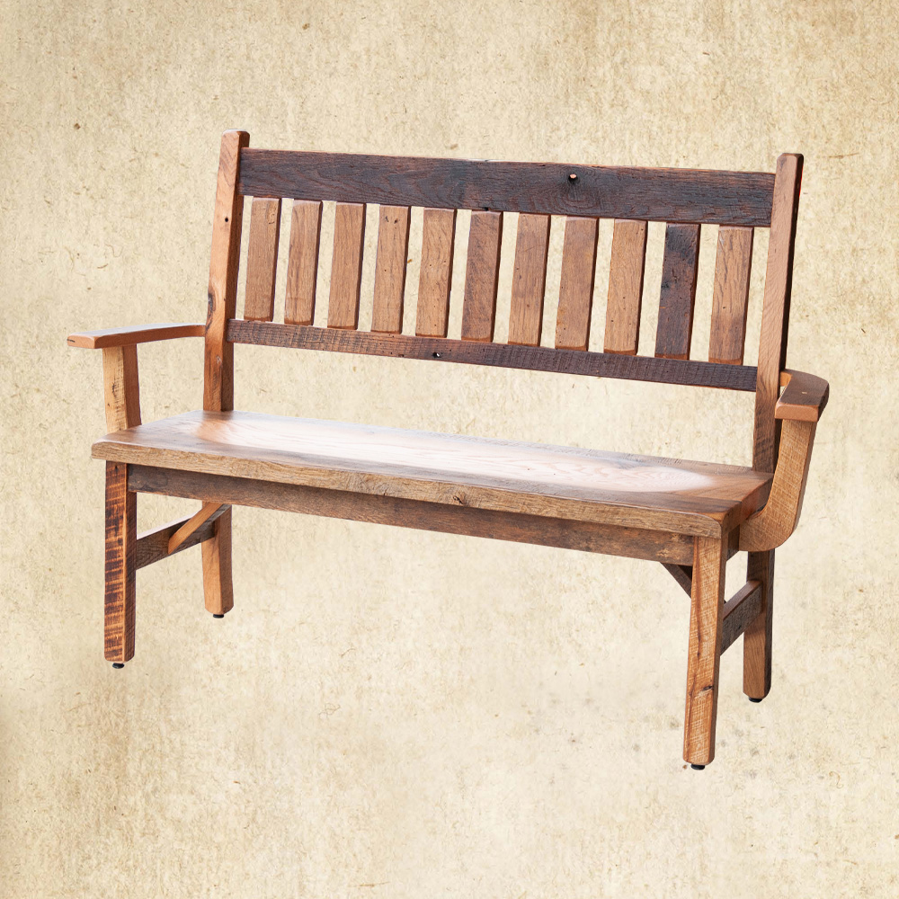 Reclaimed Wood Deacons Bench