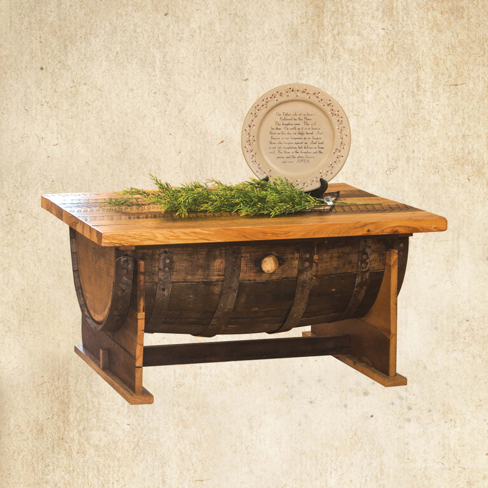 Reclaimed Top Half Round Coffee Table